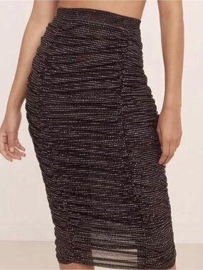 For Love & Lemons Victorias Secret Black All That Glitters Skirt